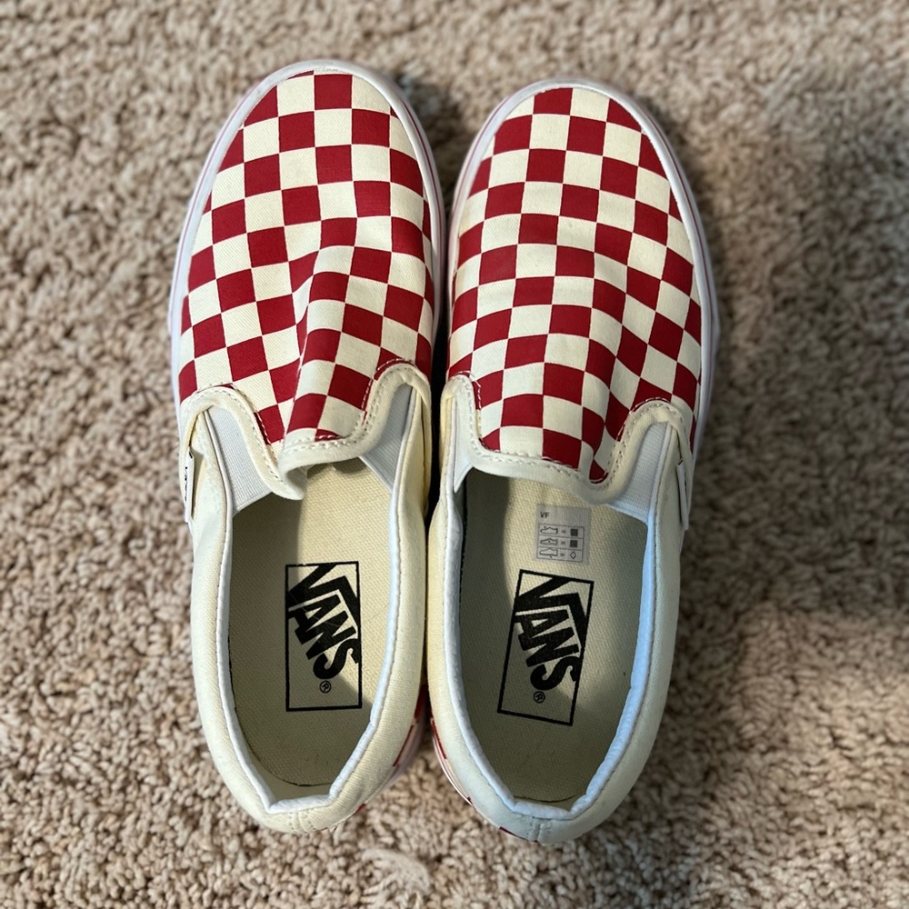 Red Checkered Vans